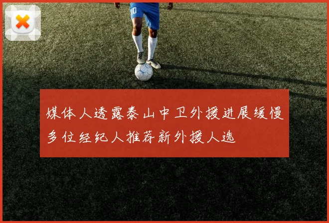 媒体人透露泰山中卫外援进展缓慢多位经纪人推荐新外援人选